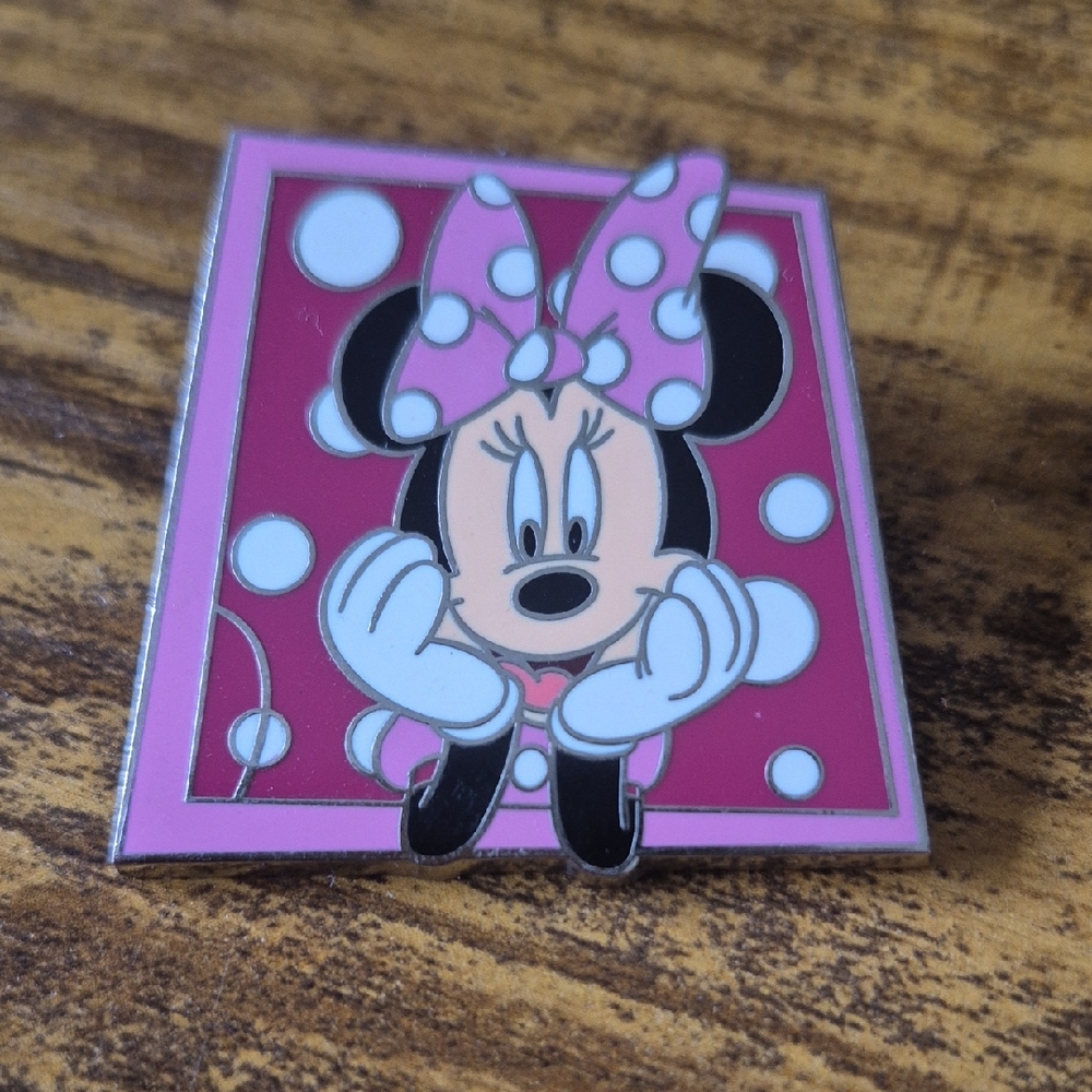 Disney Pink Minnie Mouse Polka Dot Enamel Pin